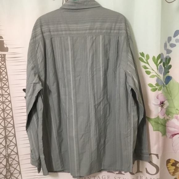 AIGLE Embroidered Griffin (Gray) Striped Button Front Shirt Mens XXL ~ NWT - Picture 9 of 9